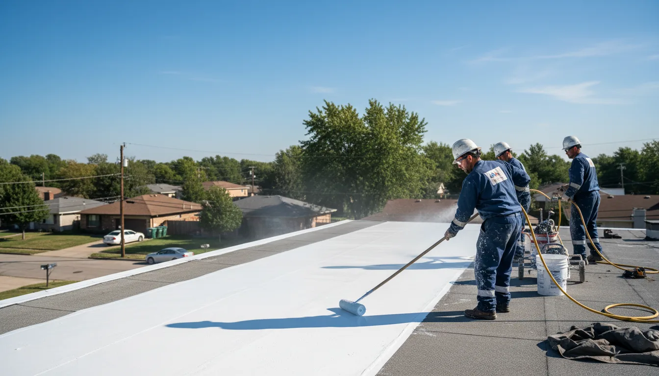 Commercial roof coating in Tennyson, IN near me